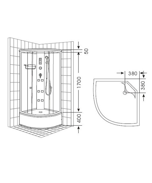 Luxurious shower cabin 8215A 8216A