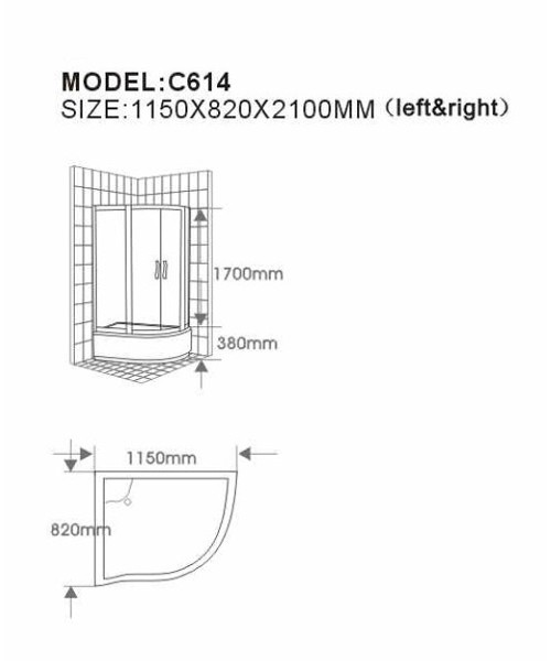 Shower enclosure C614