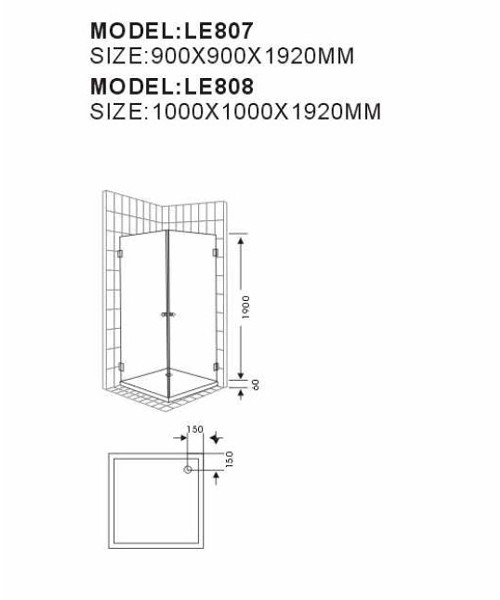 Shower enclosure LE807 LE808