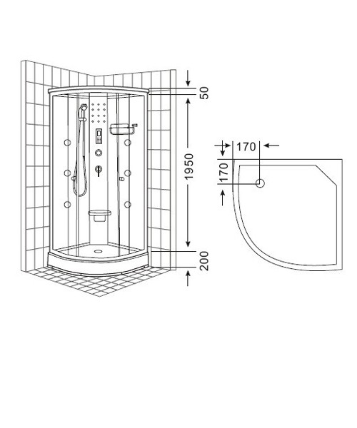 Shower cabin 8304