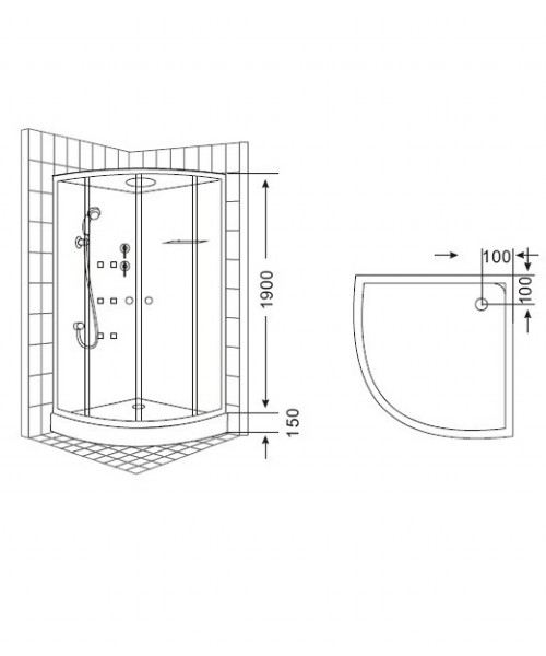 Shower cabin 8206R 8207R 8206RE 8207RE