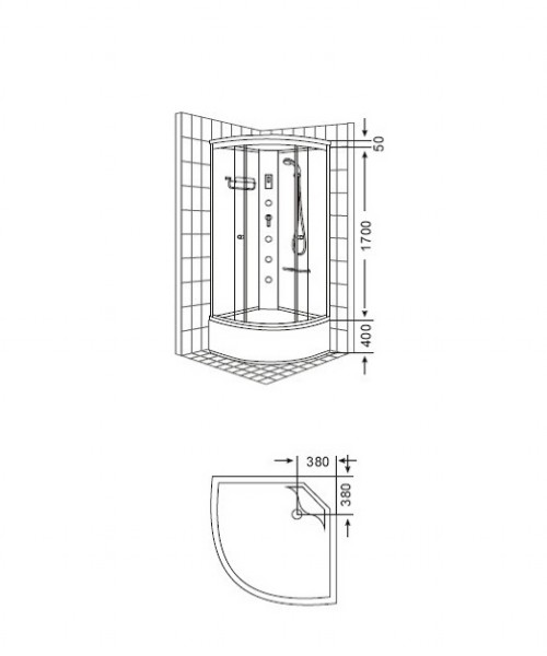 Luxurious shower cabin 8201B 8201C