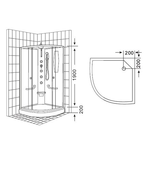 Economical shower cabin 8203