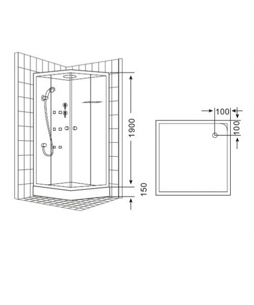 Luxurious shower cabin 8209R 8210R 8209RE 8210RE