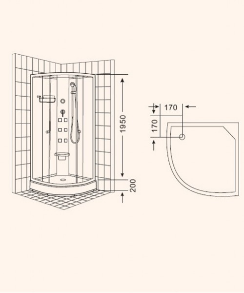 Economical shower cabin 8217 8218