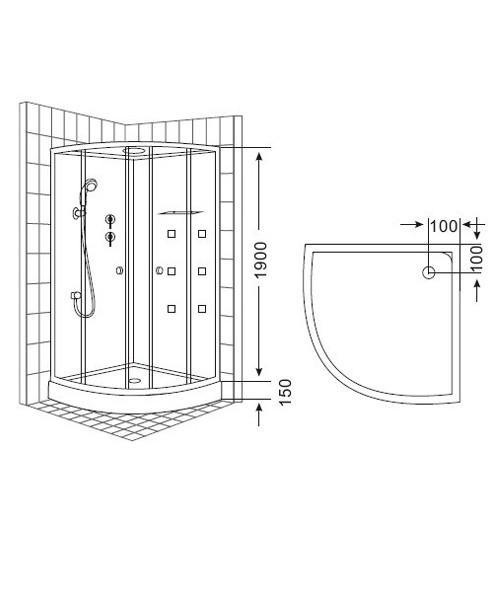 Luxurious shower cabin 8219R 8220R 8219RE 8220RE