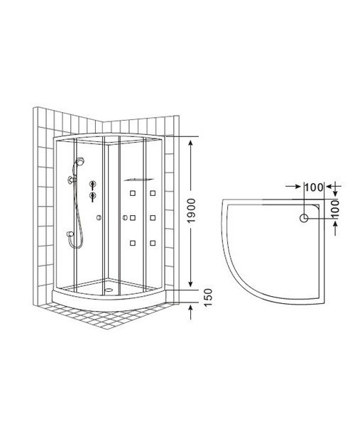 Economical shower cabin 8219 8220