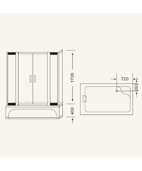 Shower enclosure C615 C616 C617