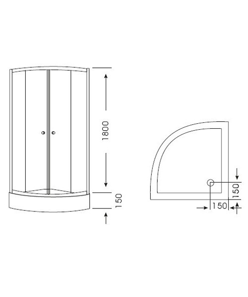 Shower enclosure F3